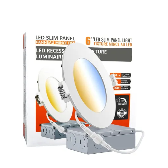 Hot Sale Flicker-Free Triac Dimmable 3CCT/5CCT LED Recessed Panel Lights - ETL ES Listed