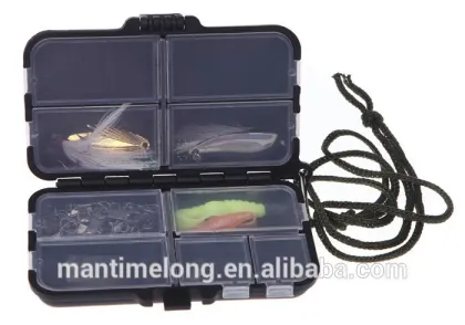 Fishing Tackle Box Fly Fishing Box Spinner Bait Minnow Popper 9 Compartments Fishing Accessories