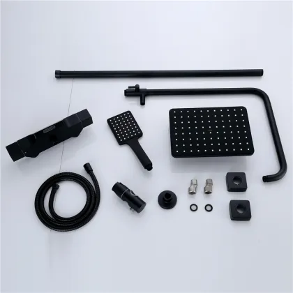 Chinese Brass Constant Temperature Rain Shower Faucet Set