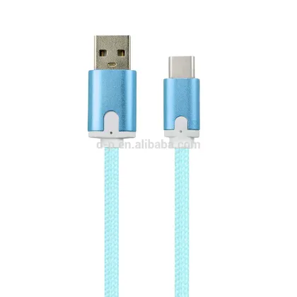 Brand New LED Light Data Cable Colorful Braided USB Charging Cable Type C Phones