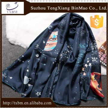 100% silk big square scarf , twill;14mm;