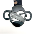 Custom gun black award metal monkey medal