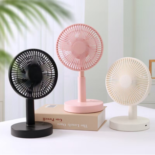 Elevação sem escova de mesa e ventilador oscilante recarregável