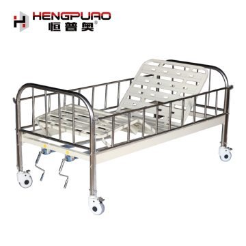 manual crank queen size medical bed with wheel