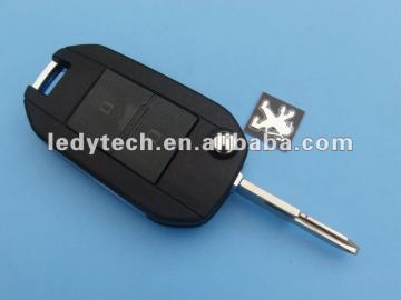 Top quality Peugeot 2 button modified flip remote key shell 206 key case