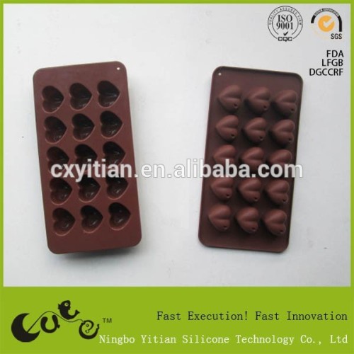 Silicone heart chocolate moulds food grade Christmas decorates