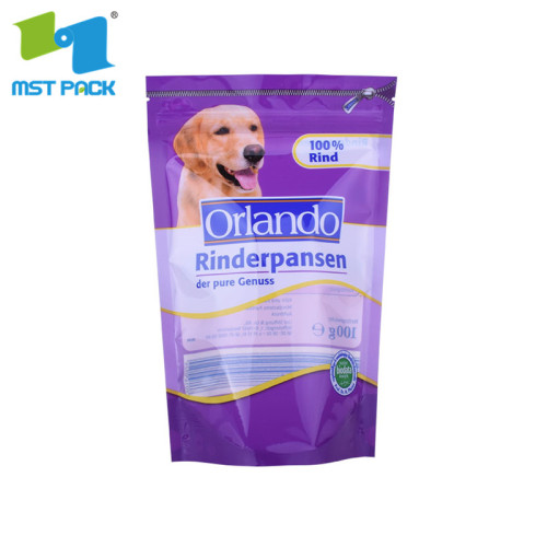 niestandardowe nadrukowane etui ziplock biodegradowalna folia dla psa torba do pakowania żywności torby na żywność