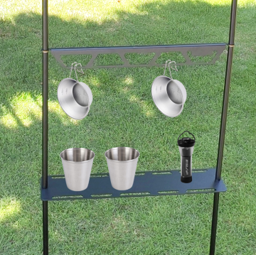 Portable Camping Picnic Shelving Board with Cutlery Rack