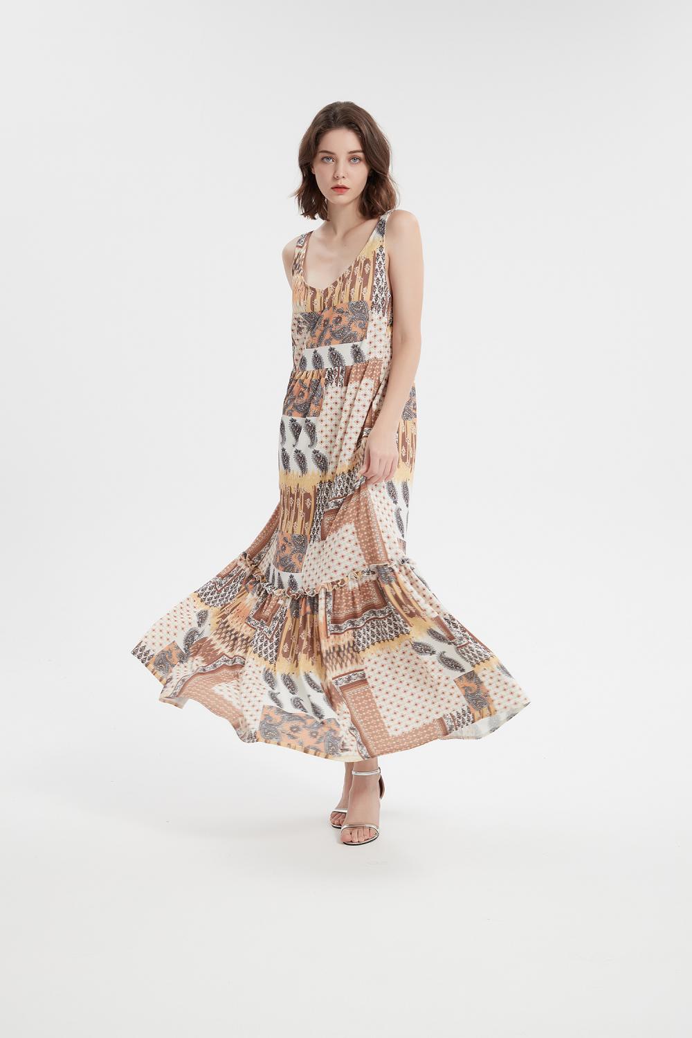 Europe maxi dresses high stretchy