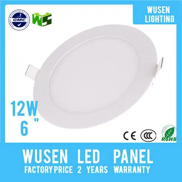 High quality 12W white round mini led panel light