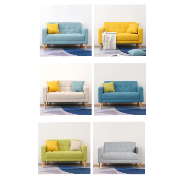 Canapé simple bleu en velours de tissu d&#39;ameublement moderne