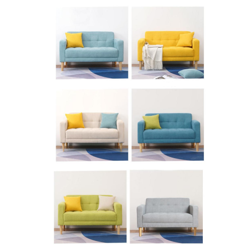 Modern Furniture Fabric Velvet Blue Single Sofa