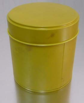 round tin box