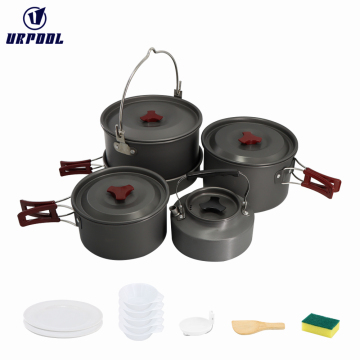 Alat memasak enamel besi tuang Jepun untuk 3-4 orang - sesuai untuk perkhemahan luaran dan mendaki