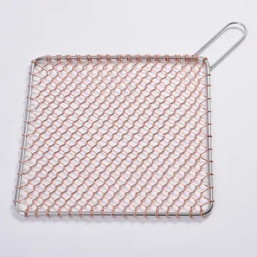 Hand-Made Copper BBQ Mesh with Stainless Steel Handle