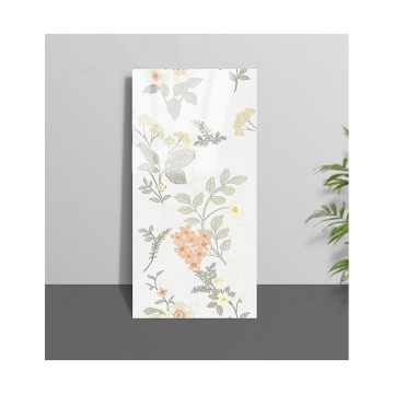 Yuanjing 400x800mm French Retro Light Pink Glossy Wall Tiles with Flower Pattern