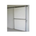 Double opening electric steel sliding door