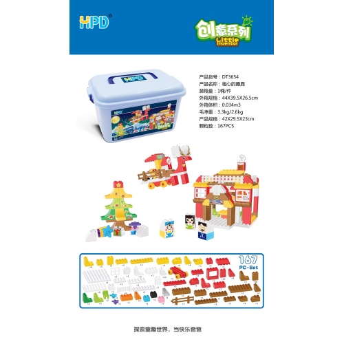 Learning Construction Colored Plastic Building Blocks Toys