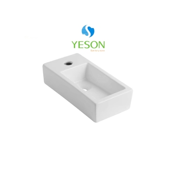 RS1134L Small Handmade Porcelain Wall Hanging Bathroom Sink