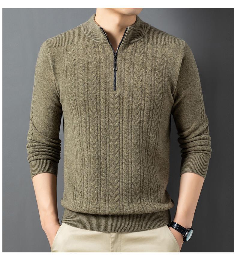 Men's Casual Quarter-Zip Sweaters