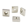 Square Neodym magnet with screw hole