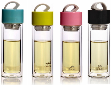 Hot New Products For 2014 Wholesale Promotion Birthday Double layer glass cup Bottle