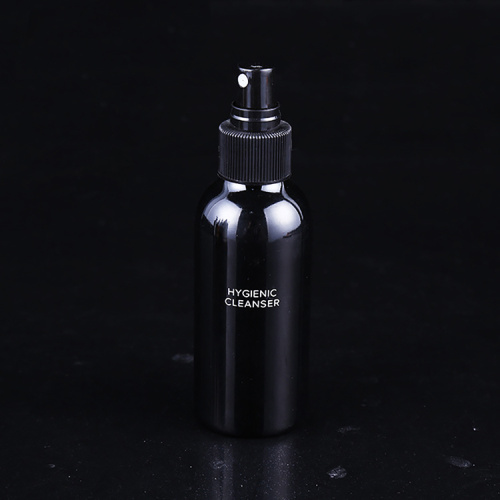 Popular contenedor de botellas de aluminio negro brillante