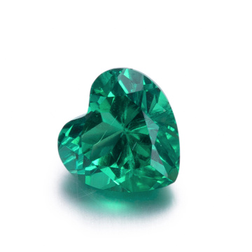 Custom na Kalidad 9x9 Heart Cut Hydrothermal Emerald Gem