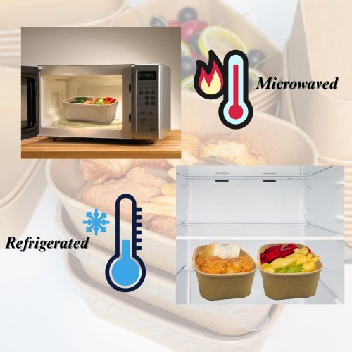 Biodegradable Kraft Paper Rectangular Bowl