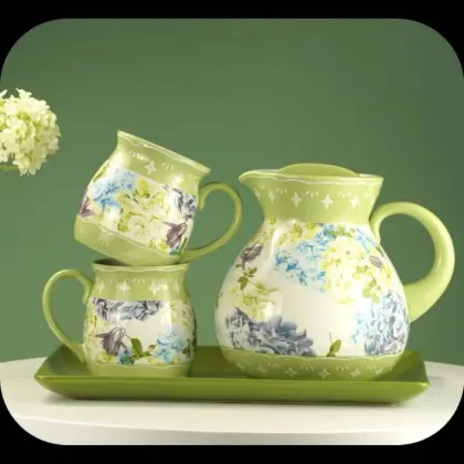 Elegant Art Theme Tableware with Purple Wisteria Design