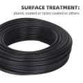 Black PVC coated stainless steel wire rope