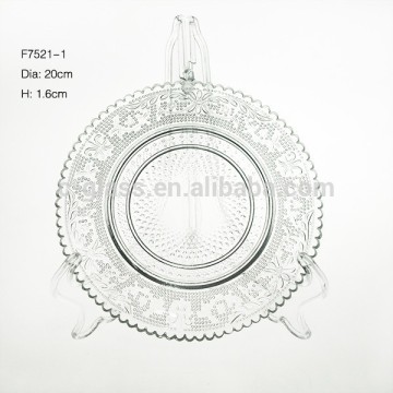 Clear Round Glass Pizza Plate For Dinnerware