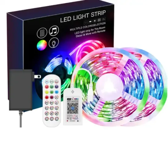 Bluetooth Smart WiFi Controlled DC 12V SMD5050 RGB LED Strip Lights for Home Decoration
