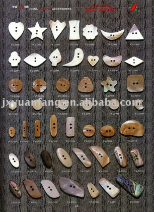 River shell buttons and Oceanic shell buttons