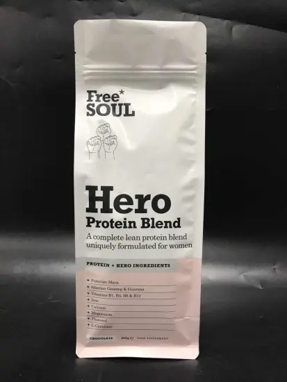 Flat Bottom Pouch for Protein Blend