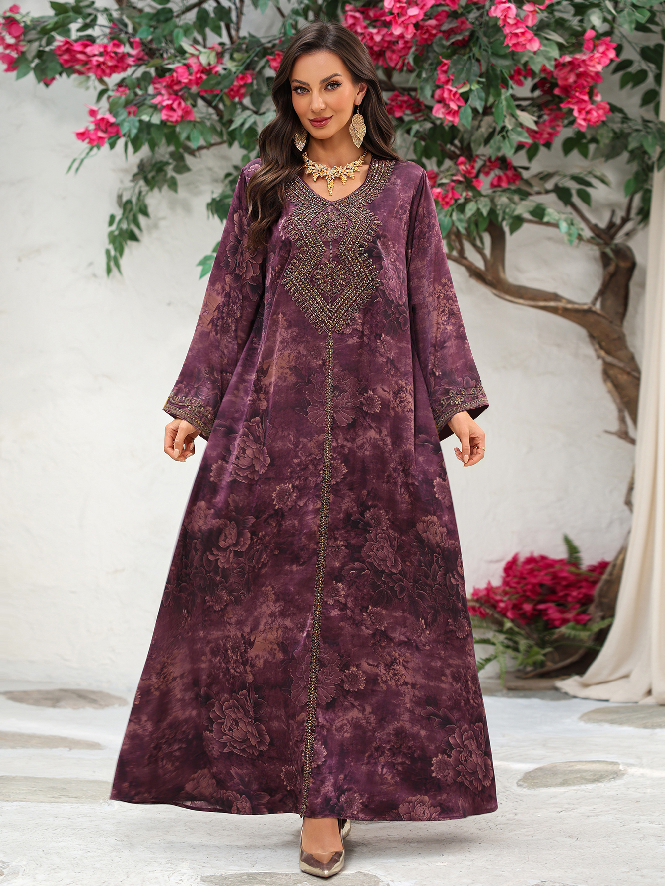 Printed Abaya Detail 1