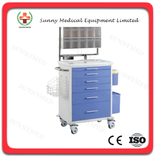 SY-R056 Hospital Medical operation Luxury Anaesthetic Cart for sale