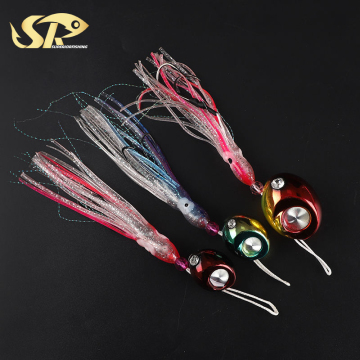  SUPERIORFISHING Trolling Squid Skirt 3.9cm Tai Kabura Jigs Lead Jig Head Fishing Lure YJ418
