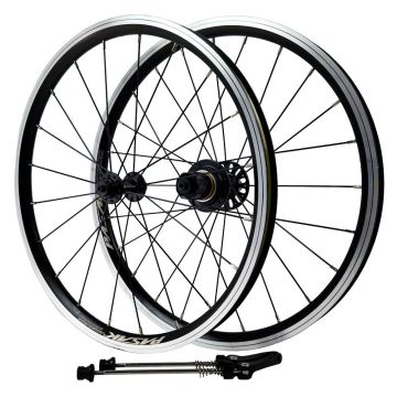 Set Roda Lipat Sepeda: 20 Inch 406 V Rem 20x1-3/8 451mm Depan &amp; 74 Roda Belakang 130mm
