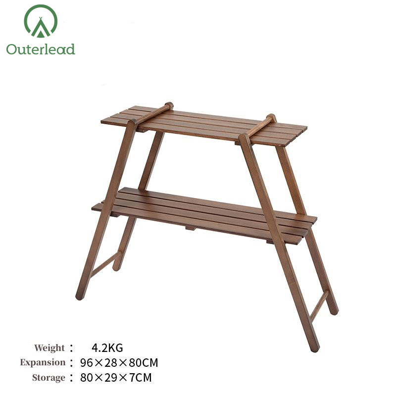 Beech Wood Portable Shelves Camping Gear