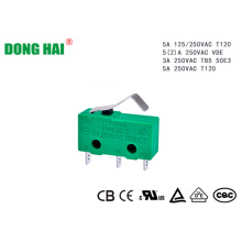 Microinterruptor básico subminiatura de electrodomésticos