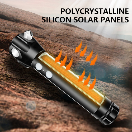 વિસ્ફોટ-પ્રૂફ ફ્લેશલાઇટ વોટરપ્રૂફ આઇપીએક્સ 6 મેગ્નેટિક સક્શન સોલર ઓનબોર્ડ સેલ્ફ-હેલ્પ એસ્કેપ હેમર યુએસબી ફાસ્ટ ચાર્જિંગ ફ્લેશલાઇટ