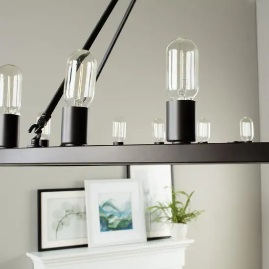 INSHINE Large Black Annular Metal Pendant Light