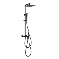 2021 design 4 function black rain shower brass mixer bath faucet bathroom faucet set rainfall black