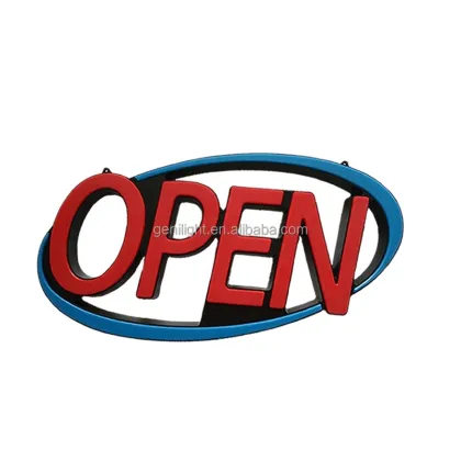 OUVERT Illuminated Acrylic Sign: Advertising Display LED Letter Noen Sign