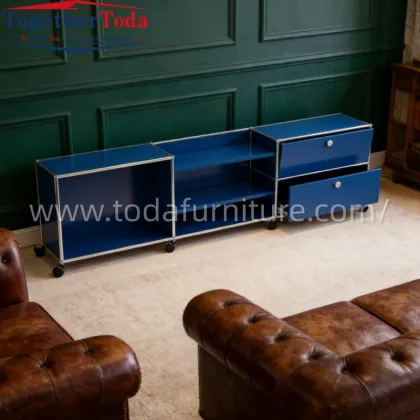 Modern Metal TV Sideboard with Storage for Living Room