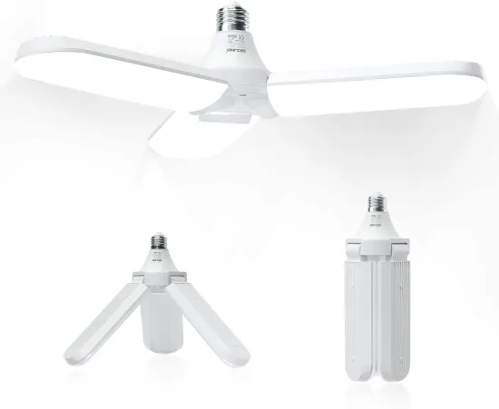 2020 new four panel led garage lights e40 high power 30w fan street light corn lamp