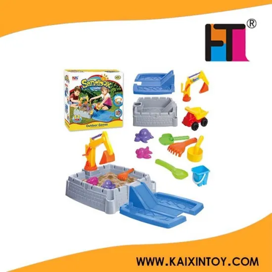 10186869 Sand Area Features Molded in Water Table and Roadways Construction big Digger Sand box