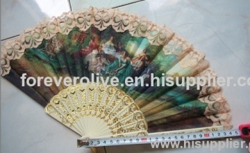 Elegante Spaanse kant kunststof Fan voor bruiloft
