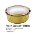 Round Shape Heat-resisting Glass Fresh Storage Bowls